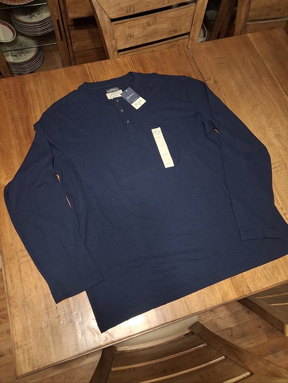 St Johns Bay Long Sleeve Navy Blue Shirt